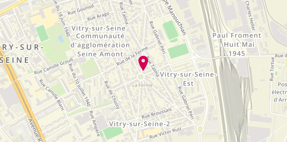 Plan de FRITZ Bernard FB coiffure, 4 place Paul Froment, 94400 Vitry-sur-Seine