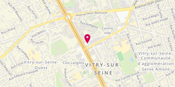 Plan de Glam's Coiffure, 12 place Saint Just, 94400 Vitry-sur-Seine