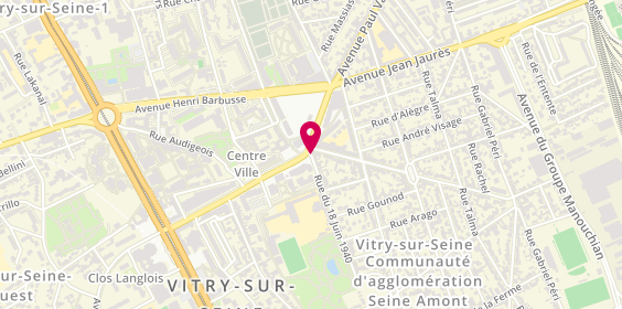 Plan de L'Atelier d'Antoine, 1 Rue du 18 Juin 1940, 94400 Vitry-sur-Seine