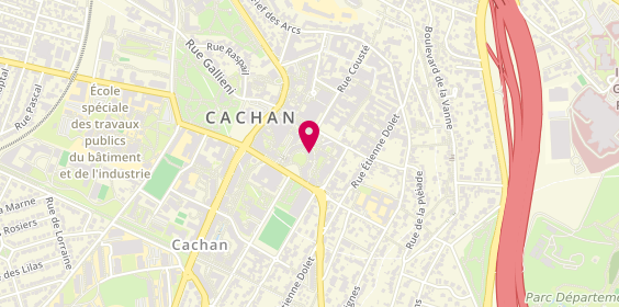 Plan de Caroline Freret, 28 place Jacques Carat, 94230 Cachan