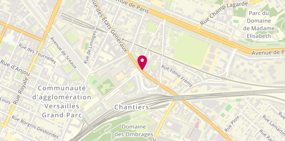 Plan de Frequence Beaute Coiffure, 3 Rue des Chantiers, 78000 Versailles