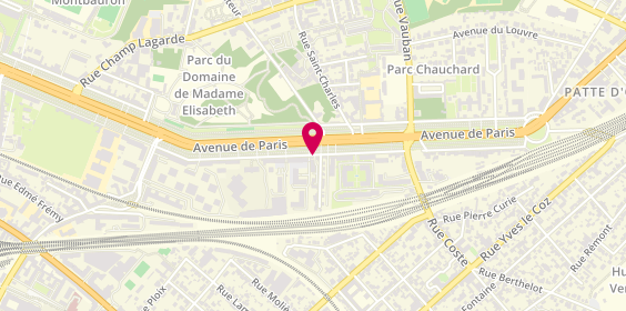 Plan de ID COIFFURE - Versailles, 100 avenue de Paris, 78000 Versailles