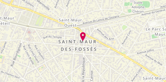 Plan de Créatif Coiffure, 14 avenue de la République, 94100 Saint-Maur-des-Fossés