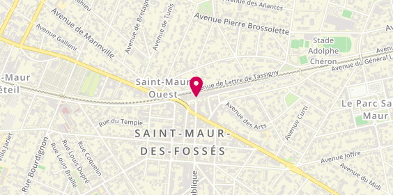 Plan de Catt'coiff, 6 Place la Louvière, 94100 Saint-Maur-des-Fossés