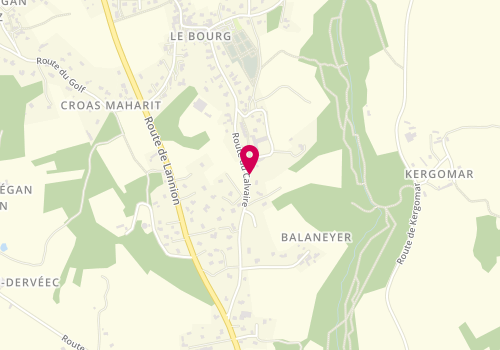 Plan de Pascale GOANVIC - Coiffeuse a domicile, 36 Route du Calvaire, 22730 Trégastel