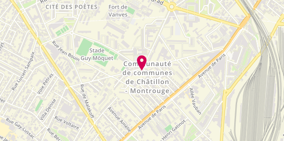 Plan de Espace Harmonie, 68 avenue Clément Perrière, 92320 Châtillon