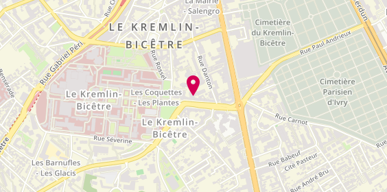 Plan de Coiffure Bilissi, 18 avenue Eugène Thomas, 94270 Le Kremlin-Bicêtre