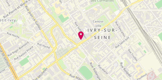 Plan de Asha Coiffure, 2 Rue Louis Rousseau, 94200 Ivry-sur-Seine