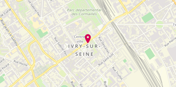 Plan de Manuela Coiffure, 2 Rue Jean Baptiste Clément 2/4, 94200 Ivry-sur-Seine