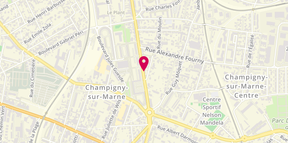 Plan de L'Atelier Exp'Hair, 40 avenue de la République, 94500 Champigny-sur-Marne