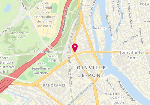 Plan de Créatif 94, 1 avenue Jean Jaurès, 94340 Joinville-le-Pont