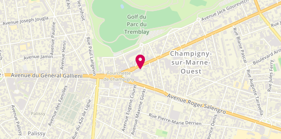Plan de Ella Coiffure (Miss Hair), 16 avenue du Général de Gaulle, 94500 Champigny-sur-Marne