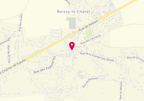 Plan de L'Atelier Chez Ginette, 1 Bis Pl. De la Mairie, 77169 Boissy-le-Châtel