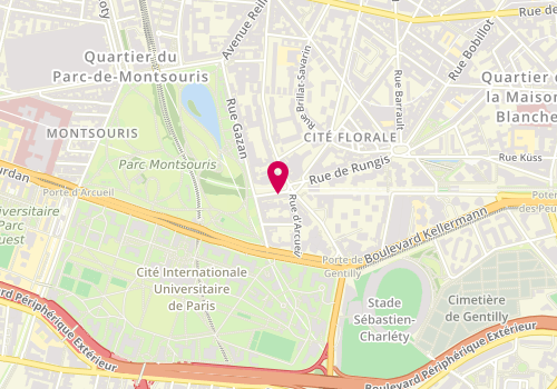 Plan de Sophara Coiffure, 3 Rue Liard, 75014 Paris