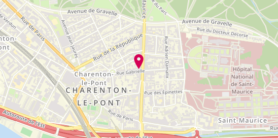 Plan de L'Étoile coiffure 94, 43 Rue Gabrielle, 94220 Charenton-le-Pont