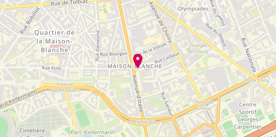 Plan de Jacques Club Coiffure, 117 Avenue d'Italie, 75013 Paris