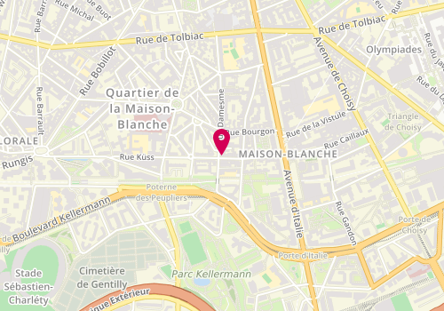 Plan de Tage Coiffure, 63/65 Rue Damesme, 75013 Paris