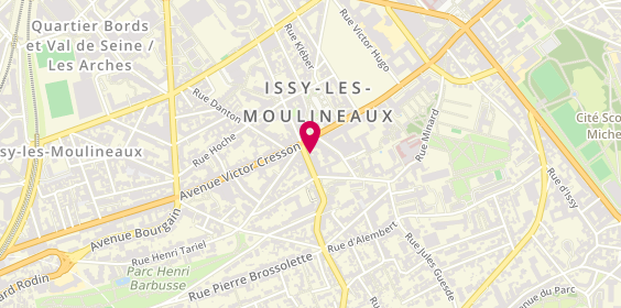Plan de BELOM Issy-les-Moulineaux INSTITUT-COIFFEUR-BARBIER, 5 Rue Auguste Gervais, 92130 Issy-les-Moulineaux