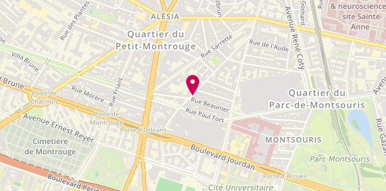 Plan de Leila Coiffure, 53 Rue du Pere Corentin, 75014 Paris