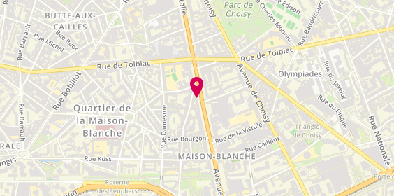 Plan de Bl Coiffures, 108 avenue d'Italie, 75013 Paris