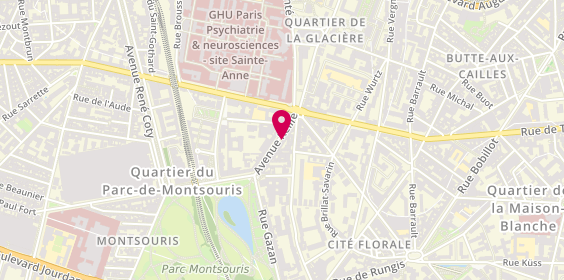 Plan de Just'david Paris, 7 Avenue Reille, 75014 Paris