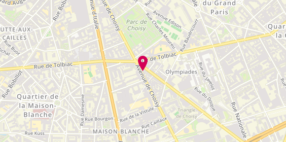 Plan de Coiffure en Vogue, 110 avenue de Choisy, 75013 Paris