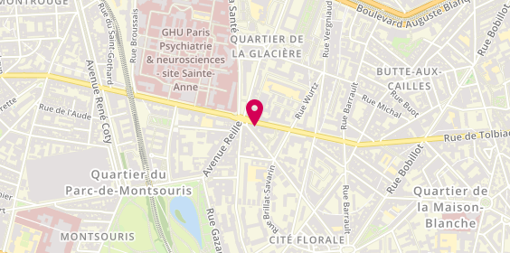 Plan de Coiffure Catherine, 245 Rue de Tolbiac, 75013 Paris