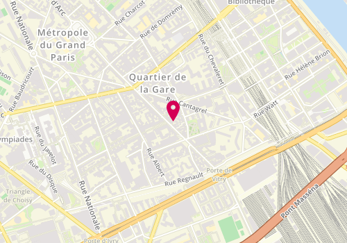 Plan de Kary Coiffure, 52 Rue de Patay, 75013 Paris