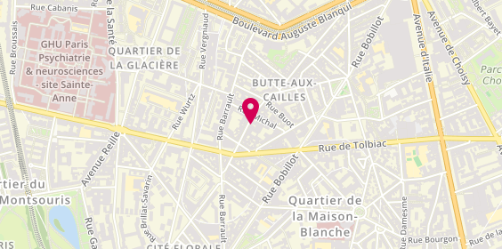 Plan de Naoufel coiffure, 27 Rue de l'Espérance, 75013 Paris