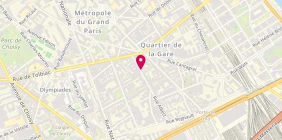 Plan de Cincin Coiffure, 68 Rue Albert, 75013 Paris