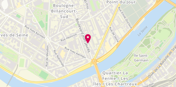 Plan de Vog Coiffure, 257 Boulevard Jean Jaurès, 92100 Boulogne-Billancourt