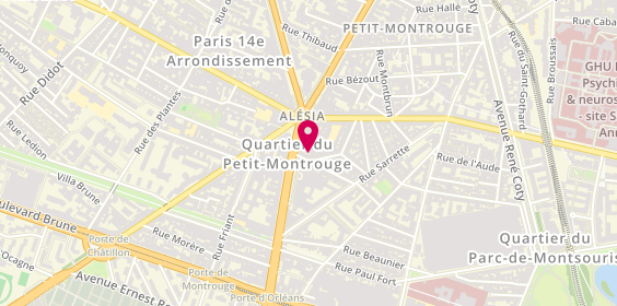 Plan de L'Atelier 14, 16 Rue Alphonse Daudet, 75014 Paris