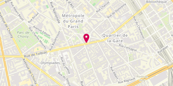 Plan de MG Coiffure, 62 Rue de Tolbiac, 75013 Paris