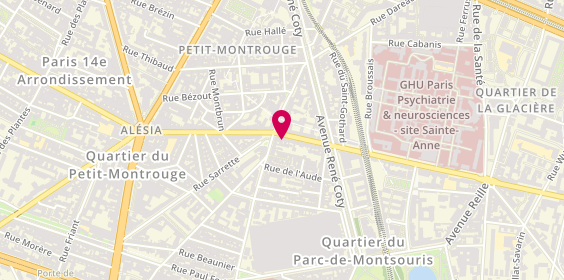 Plan de Street Barber, 33 Rue d'Alésia, 75014 Paris