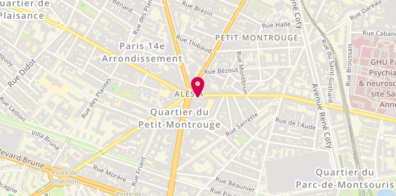 Plan de Alizé Coiffure, 87 Rue d'Alésia, 75014 Paris