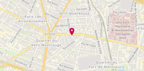 Plan de SARL Nadia Boz, 55 Rue d'Alésia, 75014 Paris