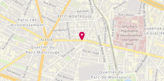 Plan de NORDINE Safia, 16 Rue D&#039;Alesia, 75014 Paris