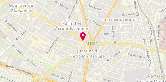 Plan de Gg Alesia, 97 97 Rue d'Alésia, 75014 Paris