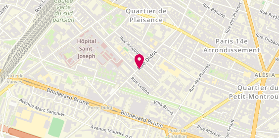 Plan de La Paris'Zen Institut, 105 Rue Didot, 75014 Paris