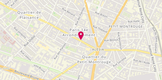 Plan de Jean-Louis David, 82 Rue d'Alésia, 75014 Paris