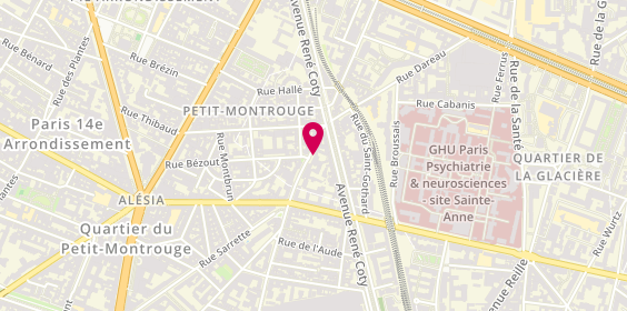 Plan de MELLIER Sonia, 65 Rue de la Tombe Issoire, 75014 Paris