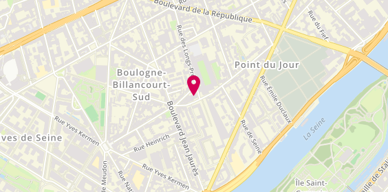 Plan de Isa Coiffure, 106 Rue du Point du Jour, 92100 Boulogne-Billancourt