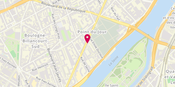 Plan de Jean Franck Coiffure, 36 avenue Pierre Grenier, 92100 Boulogne-Billancourt