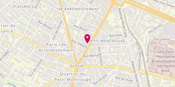 Plan de Jean Servet Coiffure - Beauté, 62 avenue du Général Leclerc, 75014 Paris