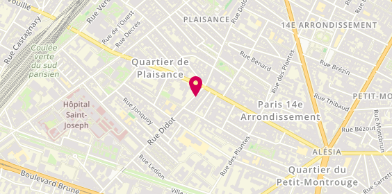 Plan de Beauty Time Coiffure, 65 Rue Didot, 75014 Paris