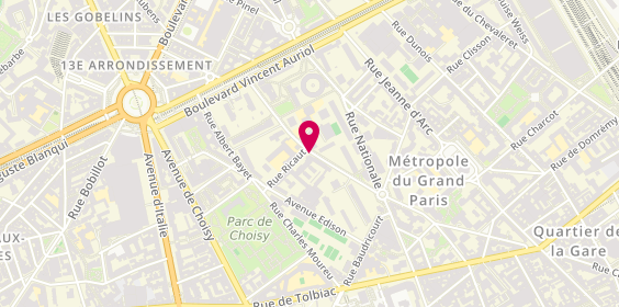 Plan de R.V.B Coiffure, 165 Rue du Chateau des Rentiers, 75013 Paris
