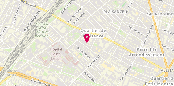 Plan de Fabienne, 16 Rue Bardinet, 75014 Paris
