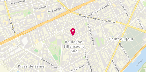 Plan de HB Coiffure, 8 Rue de Clamart, 92100 Boulogne-Billancourt