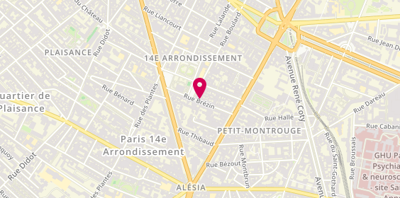 Plan de Dadzibao Paris 14eme, 26 Rue Brézin, 75014 Paris