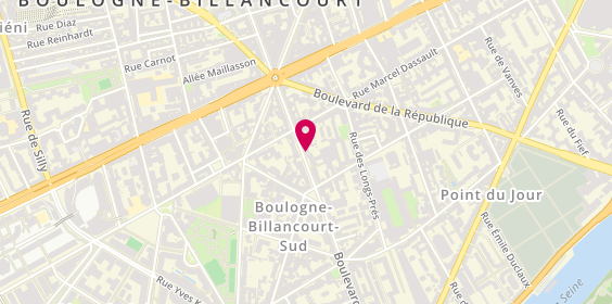 Plan de Flavio ritchi coiffure, 221 Boulevard Jean Jaurès, 92100 Boulogne-Billancourt